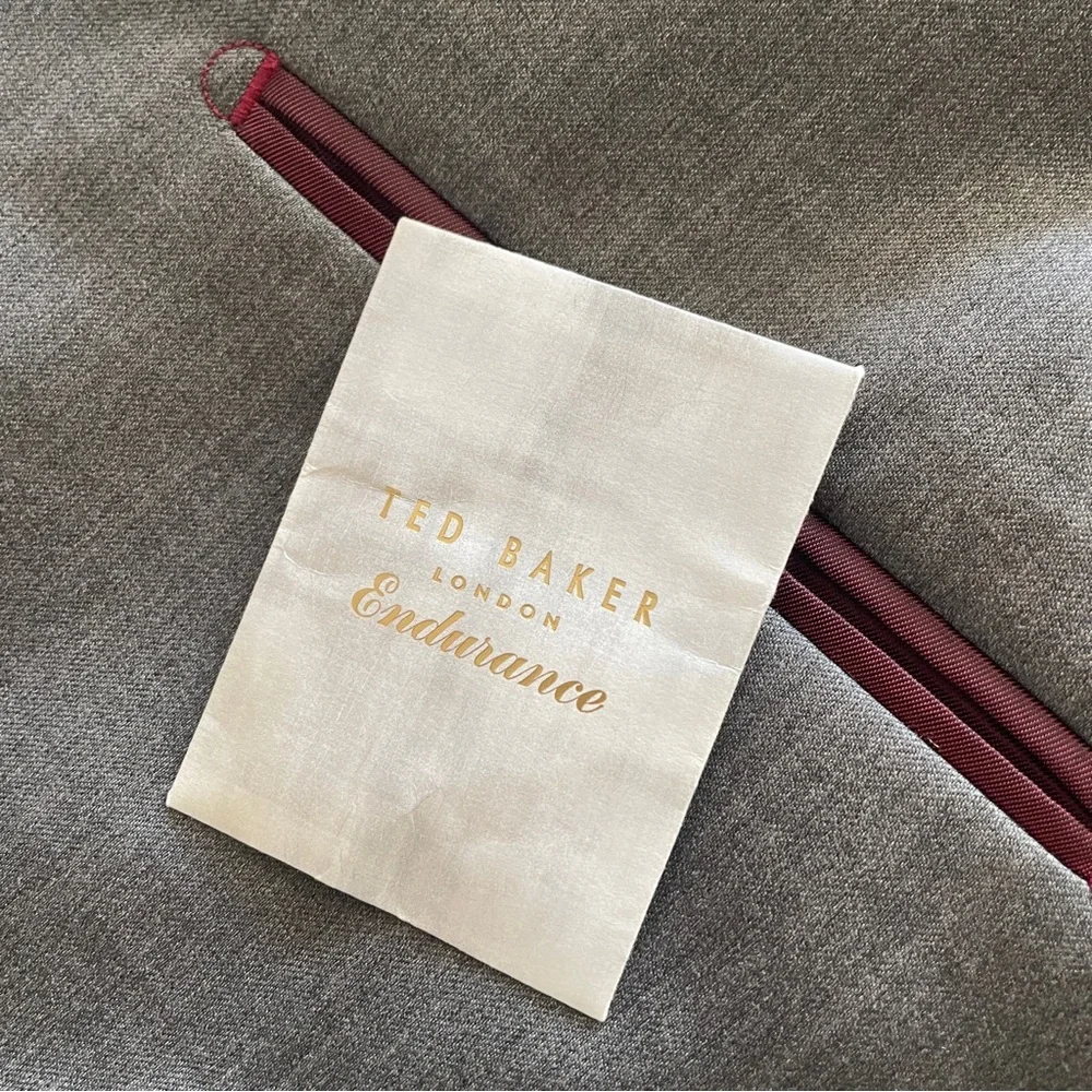 NEW Ted Baker Charcoal Debonair Plain Suit Grey Wool Blazer Modern Fit 44R